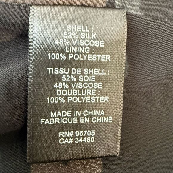 Rebecca Taylor Daniella silk blend dress Black Pink Floral Print size 6 - Picture 9 of 9